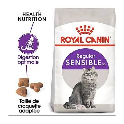 Royal Canin Croquettes Sensible 33 Digestion Optimale pour Chat Adulte, 2kg