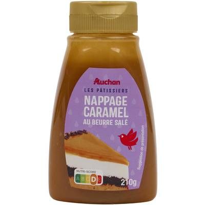 Auchan Nappage au caramel beurre salé, 210g