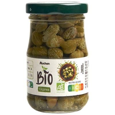 Auchan BIO Câpres au vinaigre Bio, 60g