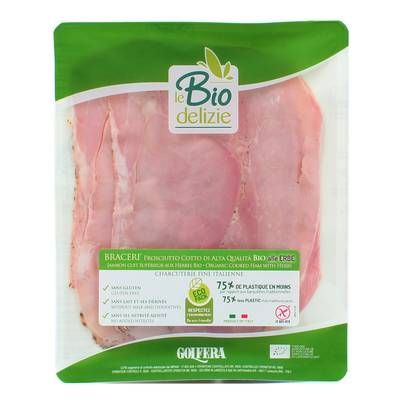 Le Biodelizie Di Golfera Jambon Braisé Cuit aux Herbes Bio, 100g