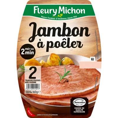 Fleury Michon Jambon à Poêler, 2 tranches - 160g