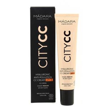 Madara Hyaluronic CC crème anti-pollution SPF 15, Moyen 40 ml