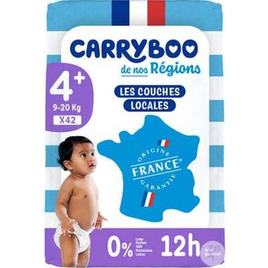 Carryboo de Nos Region Couche T4+ (9-20kg), 42 couches