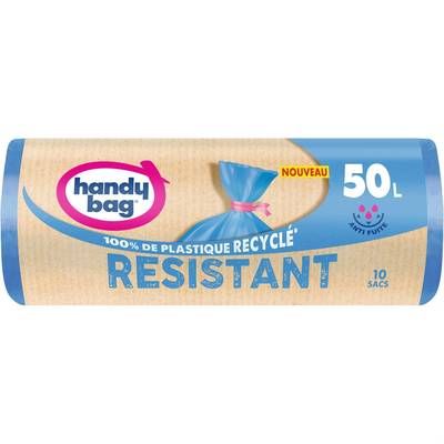 Handy Bag Sac poubelle a lien résistant 50L, 10 pièces
