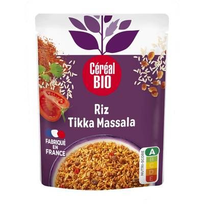 Céréal Bio Riz et soja aux épices Tikka Massala Bio, 220g