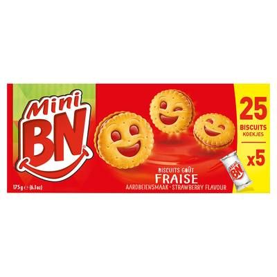 BN Mini BN fourrés à la fraise x5 pochons, 175g