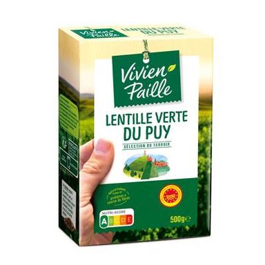 Vivien Paille Lentilles vertes du Puy AOP, 500g