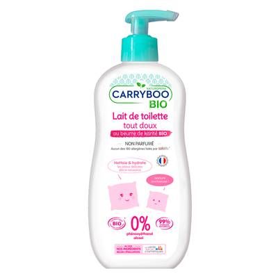 Carryboo Lait de Toilette Bio tout doux au beurre de karité Bio, 500ml
