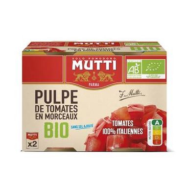 Mutti Pulpe de Tomates en Morceaux Bio, 2x400g