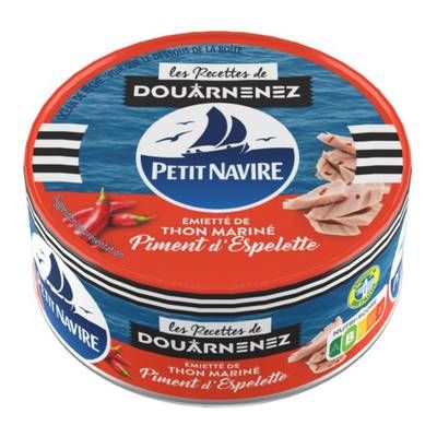 Petit Navire Emietté de Thon Mariné au piment d'Espelette, 110g