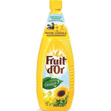 Fruit d'Or Huile Oméga 3 et 6 - Colza et Tournesol, 1L