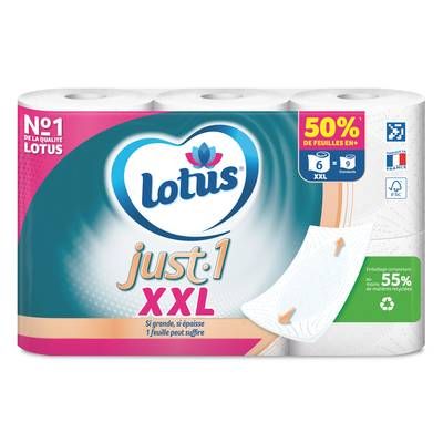Lotus Papier toilette Just1 XXL 6=9 rouleaux, 6 rouleaux