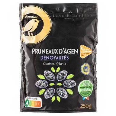 Auchan Gourmet Pruneaux d'Agen Dénoyautés, 250g