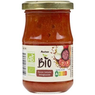 Auchan BIO Sauce Tomate Bolognaise Bio en bocal, 200g