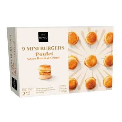 Erhard traiteur Minis burgers poulet onion cream, 145g