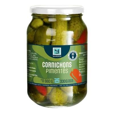 Yarden Cornichons pimentés, 660g