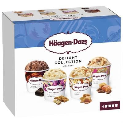 Häagen-Dazs Minis pots crème glacée Delight Collection, 4 pots - 324g