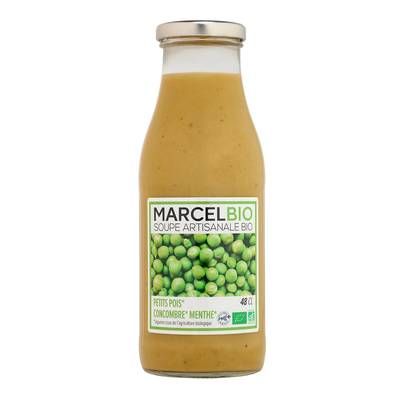 Marcel Bio Soupe petits pois, concombre et menthe Bio, 48cl