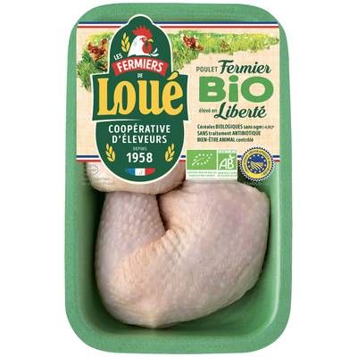 Loué Cuisses de Poulet Fermier Bio, 2x240g