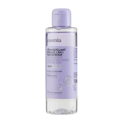 COSMIA Démaquillant pour les yeux biphase 2 en 1 waterproof, 150ml
