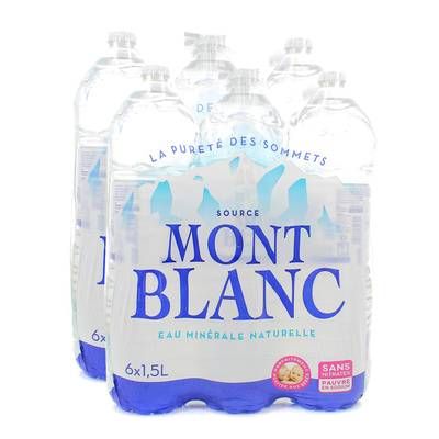 Mont Blanc Eau minérale naturelle, Lot de 2 - 6X1,5L