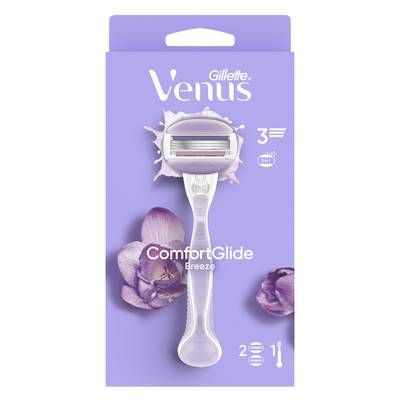 Gillette Venus Rasoir ComfortGlide Breeze, 1 Manche + 2 Recharges de lames
