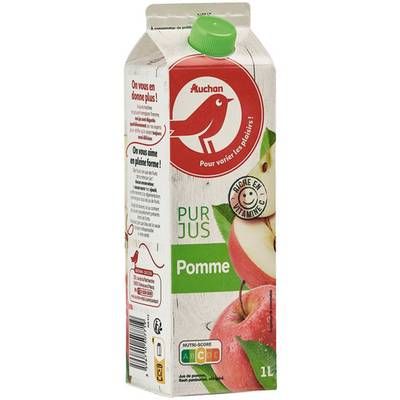Auchan Pur Jus de Pomme, 1l