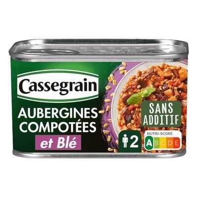 Cassegrain Aubergine compotée et blé, 375g