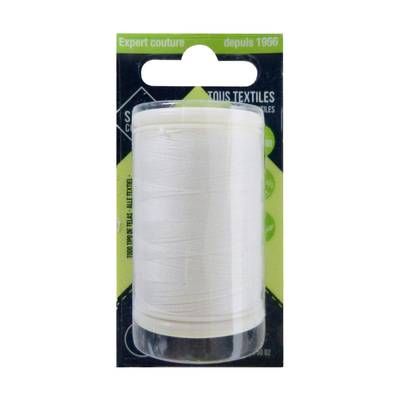 Style couture Fil polyester 500m Blanc, 1 pièce