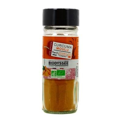 Biodyssée Curcuma moulu bio flacon en verre, 30g