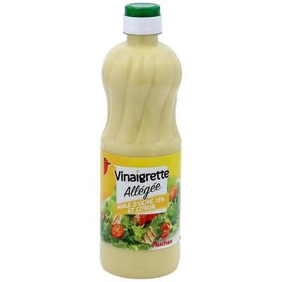 Auchan Sauce vinaigrette allégée huile d'Olive et citron, 50cl