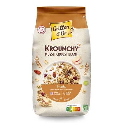 Grillon Or Krounchy Muesli croustillant aux fruits BIO, 1Kg