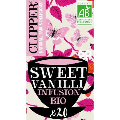 Clipper Infusion Sweet Vanilli - Vanille Fraise Bio - 20 sachets, 40g
