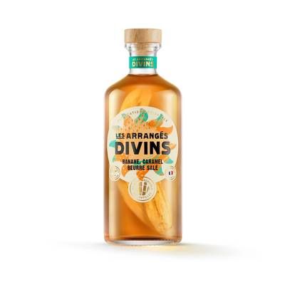 Les Arrangés Divins Rhum arrangé banane caramel beurre salé 25°, 70cl