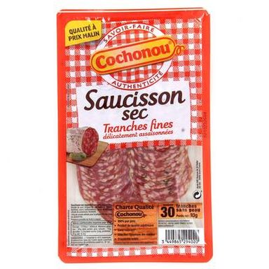 Cochonou Saucisson Sec Tranches Fines, 93g