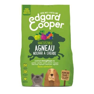 Edgard Cooper Croquettes Agneau sans céréales pour chien adulte, 1kg