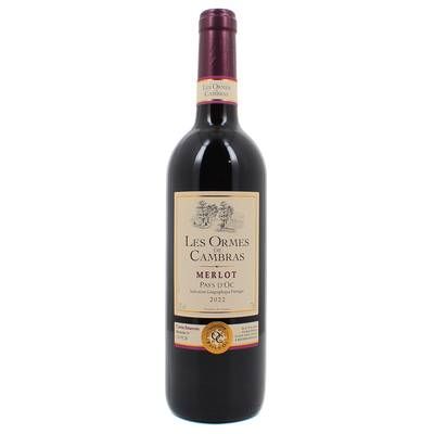 Vin de pays d'Oc rouge IGP Les Ormes De Cambras Merlot, 75cl