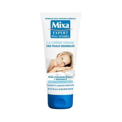 Mixa Crème Visage des peaux sensibles Huile d'Amande Douce + Vitamine E, 100ml