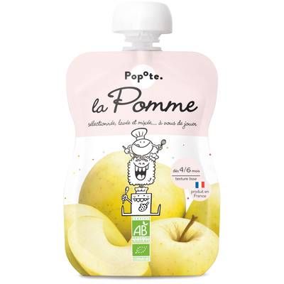 Popote Pomme Bio Gourde Bébé Dès 4/6 mois, 120g