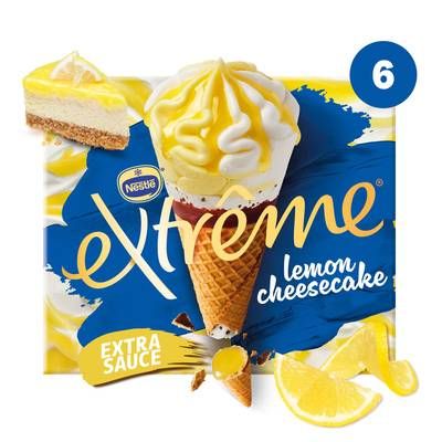 Extrême Cônes Lemon Cheesecake, 6 cônes - 426g