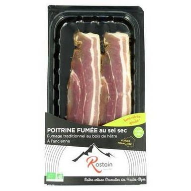 Rostain Poitrine Fumée Bio, 2 tranches - 100g
