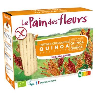 Le pain des fleurs Tartines craquantes Quinoa, sans gluten, bio, 150g