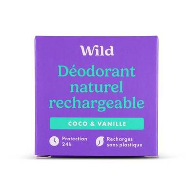 Wild Déodorant Naturel Recharge Coco et Vanille, 40g