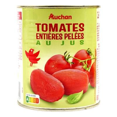 Auchan Tomates entières pelées au jus, 476g