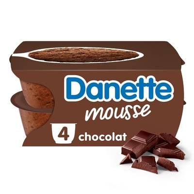 Danette Mousse chocolat, 4x60g
