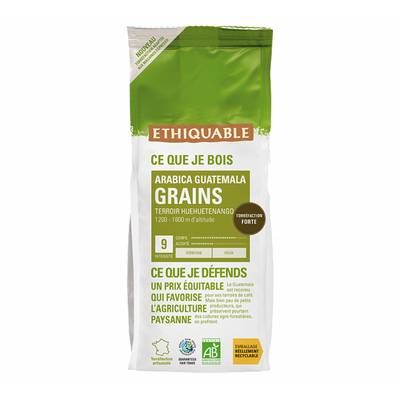Ethiquable - Commerce Equitable Café Grains Arabica Bio du Guatemala, 500g