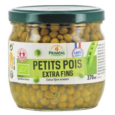 Priméal Petits pois bio extra fins Origine France, 370ml