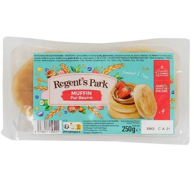 Regent's Park Muffins Nature, 4 muffins - 250g