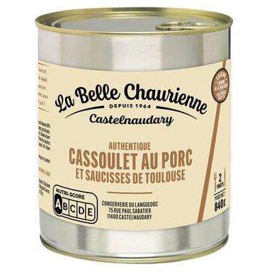 La Belle Chaurienne Cassoulet au Porc et Saucisses de Toulouse, 840g
