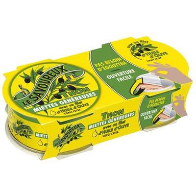 Le Savoureux Miettes de Thon à l'Huile d'Olive, 2x65g